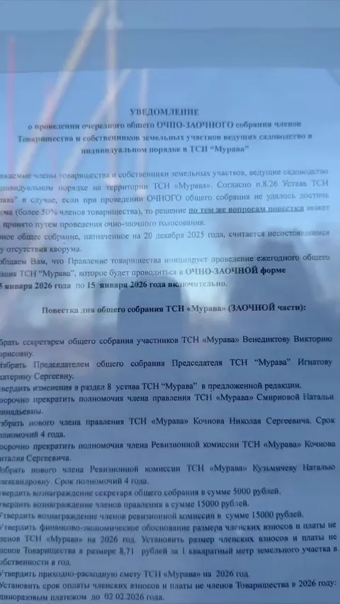 Видео уведомления от 22 декабря 2025